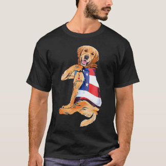 Camiseta Ouro Retriever Dog Tatuagem Adoro T-Shirt Pai