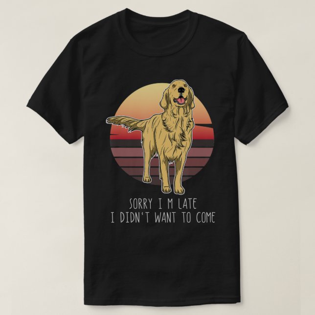 Camiseta Ouro Retriever Dog Vintage (Frente do Design)
