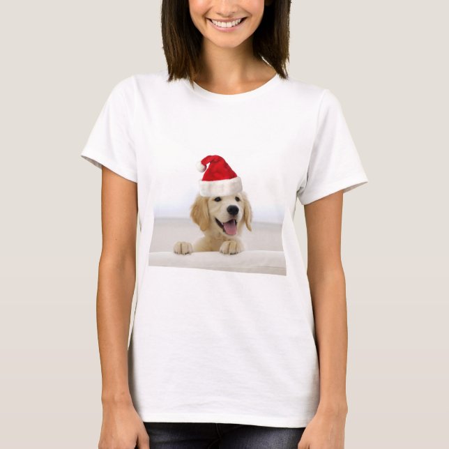 Camiseta Ouro Retriever Em Santa Hirts (Frente)
