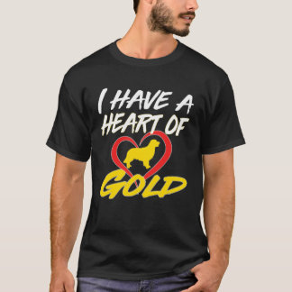 Camiseta Ouro Retriever Eu tenho um coração Dourado