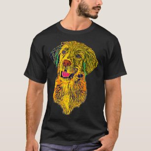 Camiseta Ouro Retriever Gorgeede Cão-de-Pé