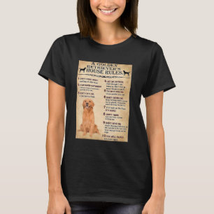 Camiseta Ouro Retriever House Rules Ouro Retriever Ownershi