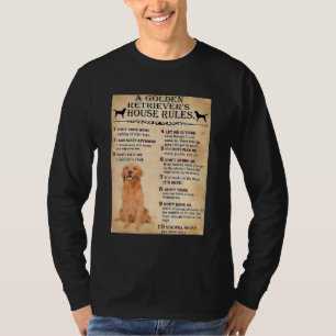 Camiseta Ouro Retriever House Rules Ouro Retriever Ownershi