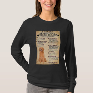 Camiseta Ouro Retriever House Rules Ouro Retriever Ownershi