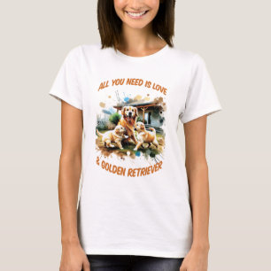 Camiseta Ouro Retriever Love Women White