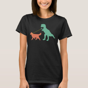 Camiseta Ouro Retriever Mãe Dinossauro Ouro Bonito Recupera