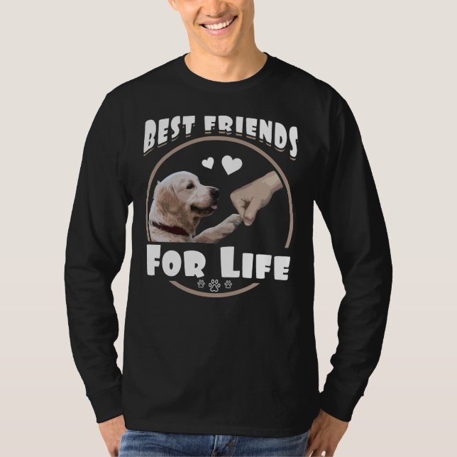 Camiseta Ouro Retriever Melhores Amigos Presentes Engraçado (Frente)