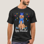 Camiseta Ouro Retriever Menorah Hat Christmas Hanuk<br><div class="desc">Ouro Retriever Menorah Hat Natal Feliz Hanukkah Judeu</div>