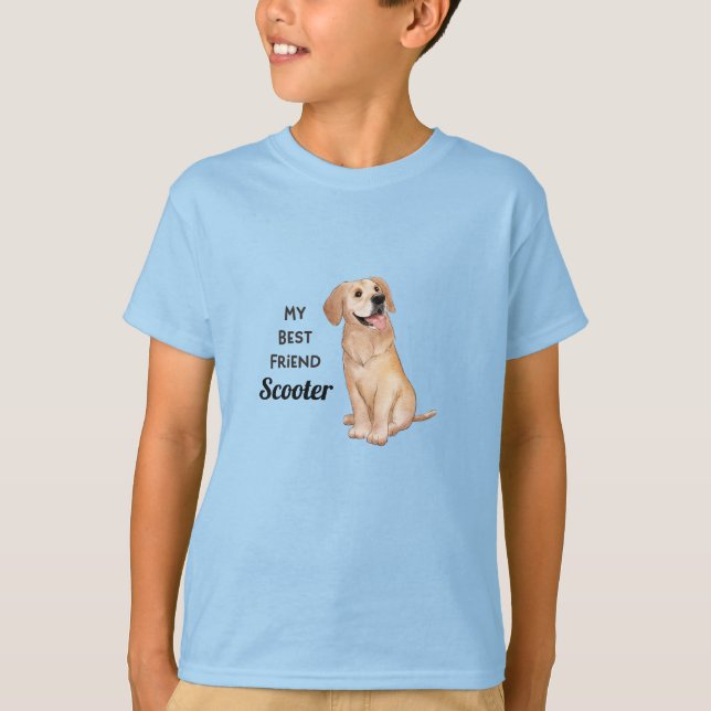 Camiseta Ouro Retriever Meu Melhor Nome Personalizado (Frente)