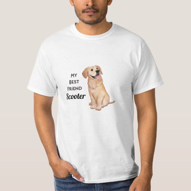 Camiseta Ouro Retriever Meu Melhor Nome Personalizado (Frente)