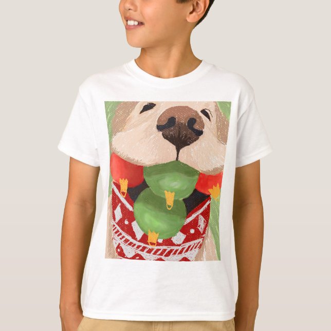 Camiseta Ouro Retriever Natal Balls Mouth Hilariary (Frente)