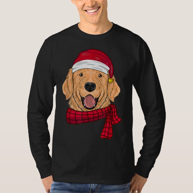 Camiseta Ouro Retriever Natal Labrador Retriever (Frente)