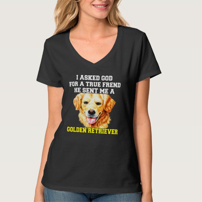 Camiseta Ouro Retriever Proprietário De Cachorro Que Pedi P (Frente)