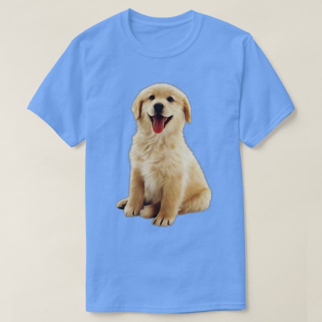 Camiseta Ouro Retriever Puppy (Frente do Design)