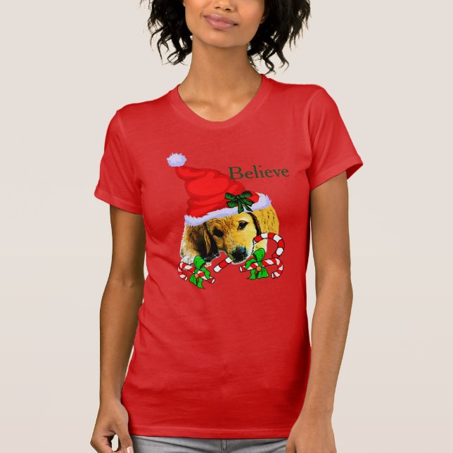 Camiseta Ouro Retriever Puppy Natal (Frente)