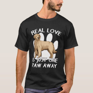 Camiseta Ouro Retriever Real Love Goldie Paote Ouro