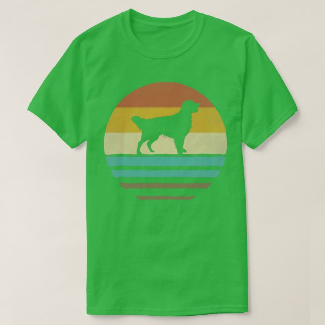 Camiseta Ouro Retriever Retro Vintage (Frente do Design)