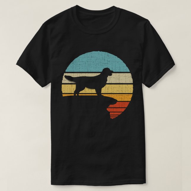 Camiseta Ouro Retriever Retro Vintage 60s 70s Proprietário  (Frente do Design)