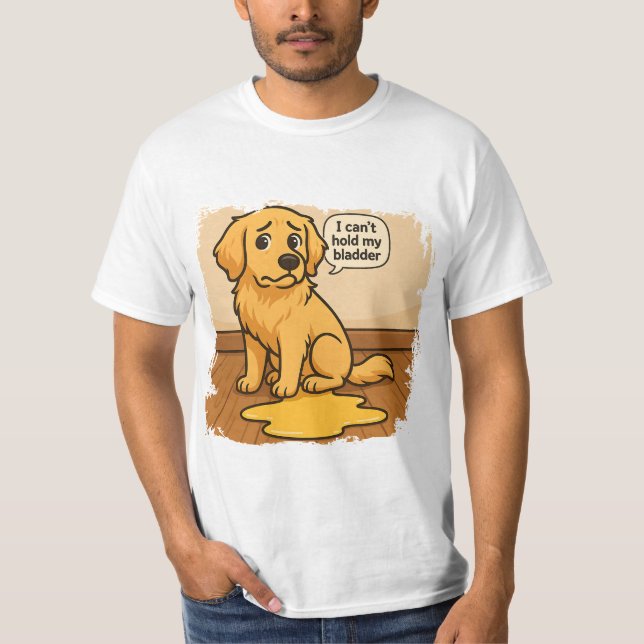 Camiseta Ouro Retriever T Shirt piada Engraçada (Frente)
