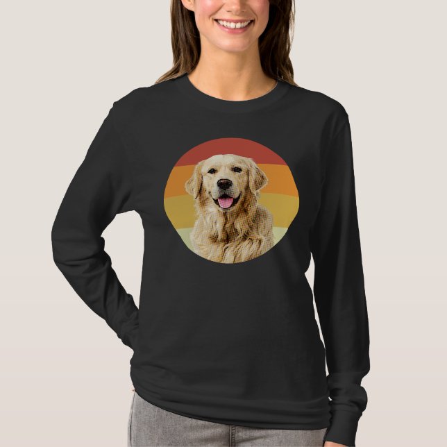 Camiseta Ouro Retriever Vintage Cachorro Retroativo (Frente)