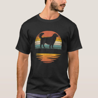 Camiseta Ouro Retriever Vintage Retro Sunset Dog Lovers