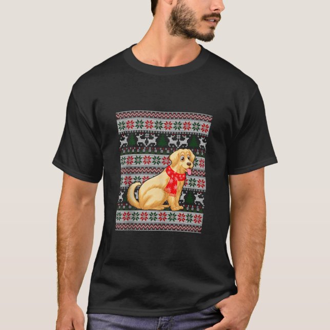Camiseta Ouro Retriever Vover Família Natal Combinação P (Frente)