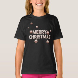 Camiseta Ouro Rosa Feliz Natal - Design de Férias