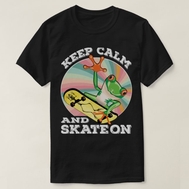 Camiseta Ouro Sapo no skateboard Design Gift idea, Yallow (Frente do Design)