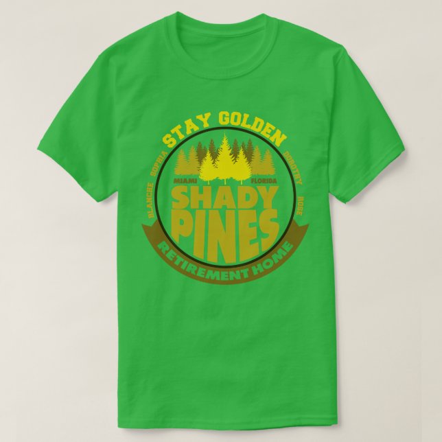 Camiseta Ouro Shady Pines para Retirada (Frente do Design)