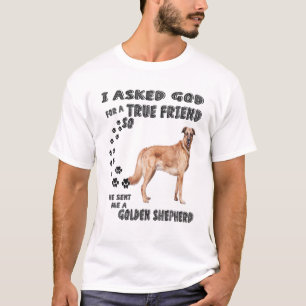 Camiseta Ouro Shepherd Cita Mamãe Pai Figurume, Retr Alemão