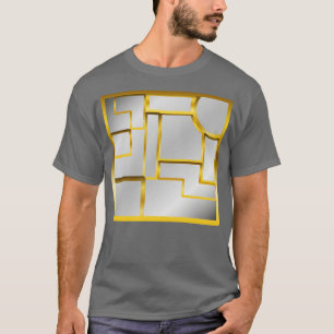 Camiseta Ouro Silver Geométrico Mosaico Luxurioso Ar Modern