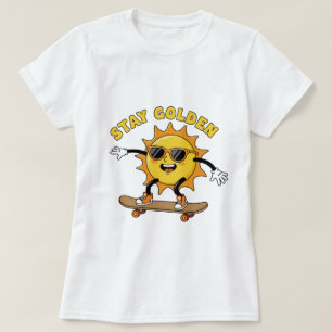 Camiseta Ouro Skateboard Sun T-Shirt - RetroLegal