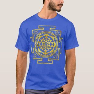 Camiseta Ouro Sri Yantra Sri Chakra