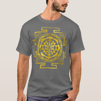 Camiseta Ouro Sri Yantra Sri Chakra