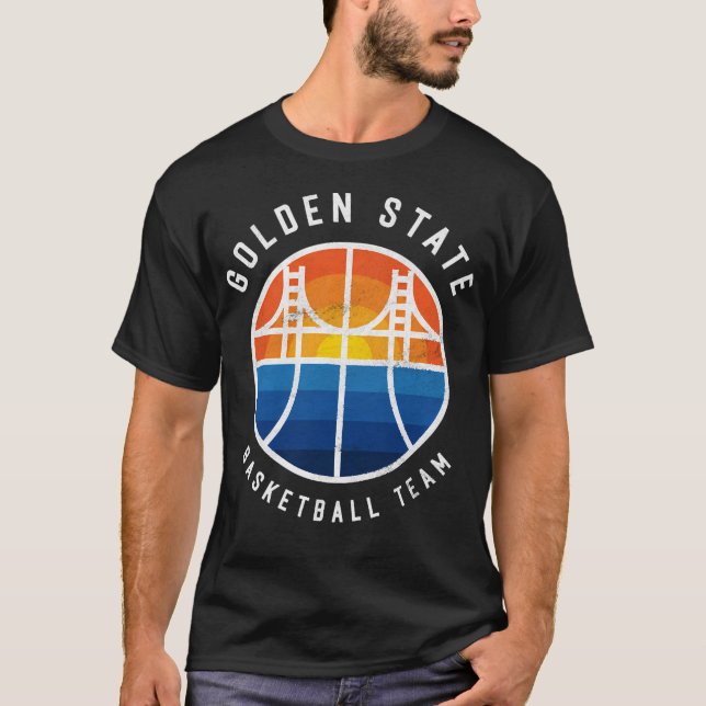 Camiseta Ouro State Bridge Warriors Oakland Fan Gift (Frente)