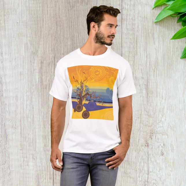 Camiseta Ouro Sunset Art (Criador carregado)