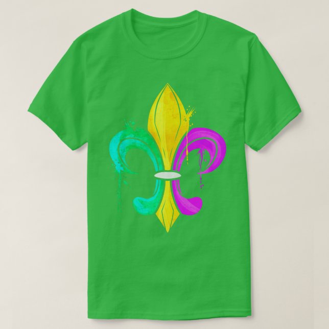 Camiseta Ouro Verde e Fleur De Lis Roxo (Frente do Design)