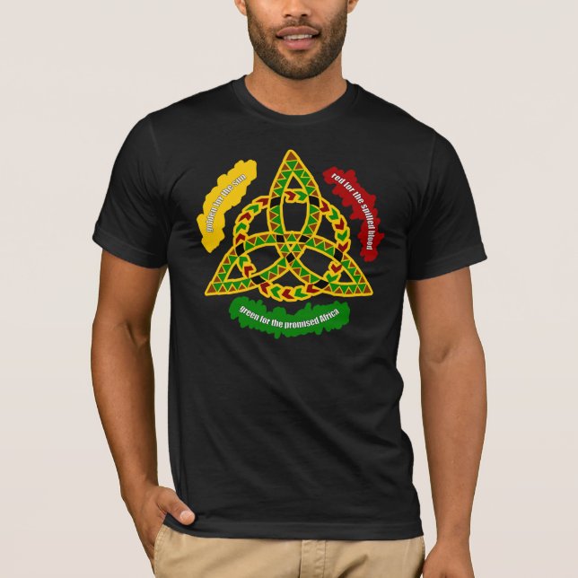 Camiseta Ouro, Vermelho e Verde (Frente)