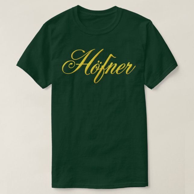 Camiseta Ouro Vintage Hofner (Frente do Design)