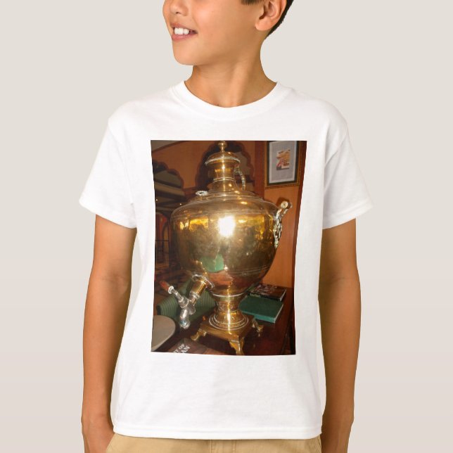 Camiseta Ouro Vintage Tea Pote Wall Art & Impressão (Frente)