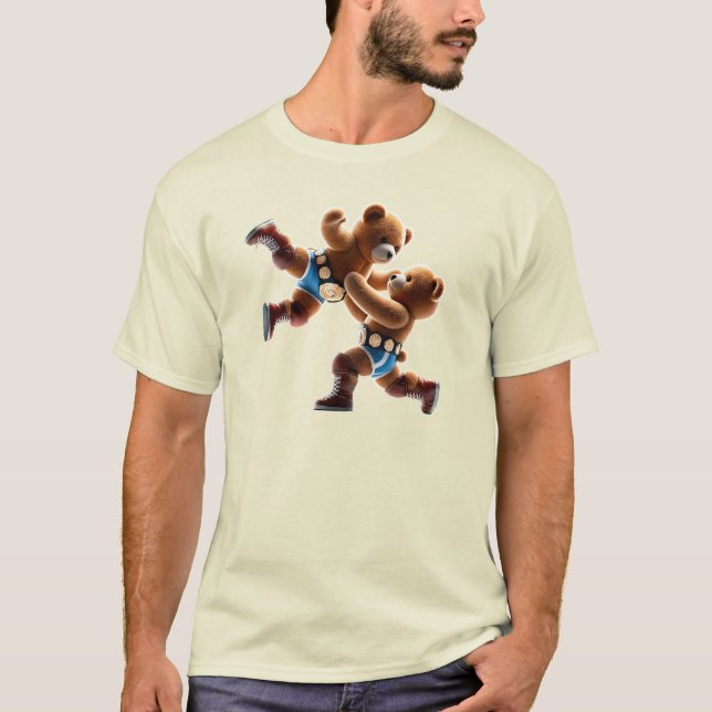 Camiseta  Ours catcheur, combat épique sur le ring. (Frente)