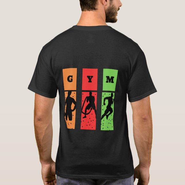 Camiseta Ousada com Silhueta de GYM. (Verso)
