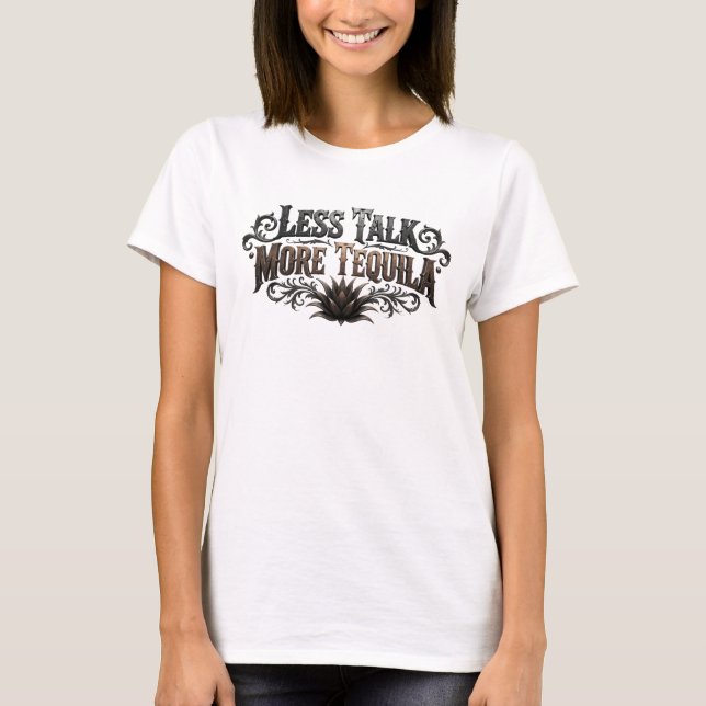 Camiseta Ousada Rosa MENOS FALA MAIS TEQUILA Sloga (Frente)