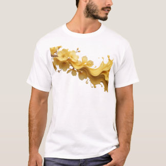 Camiseta Ousado & Bela ARTE ABSTRATA DE FLOR Gráfica de Des