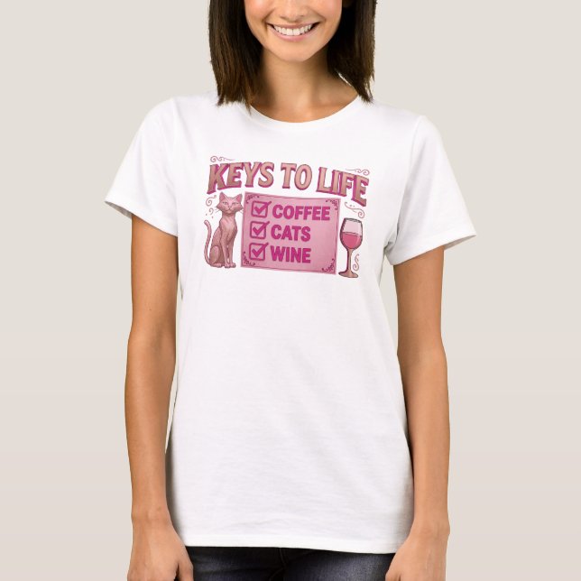 Camiseta Ousado & Bela Rosa CAFÉ ENTÃO VINHO (Frente)
