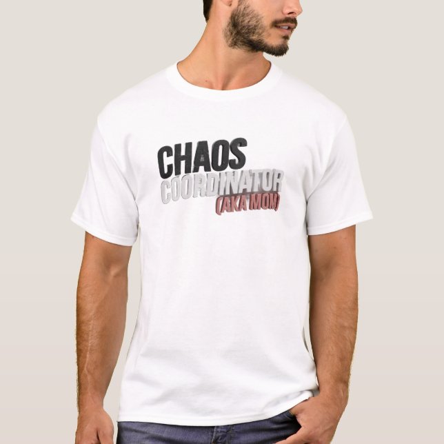 Camiseta Ousado Coordenador de CAOS Cinza Design Original (Frente)