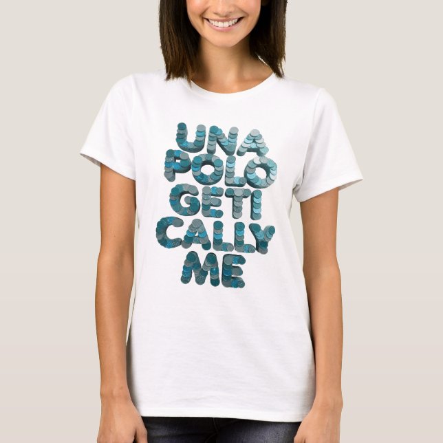 Camiseta Ousado Design Azul Witty EU SEM DESculPAS (Frente)
