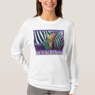 Camiseta Ouse ser diferente, design da zebra do bebê pela