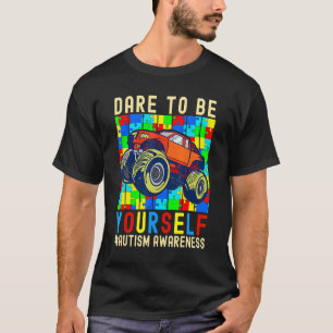 Camiseta Ouse Ser Você Mesmo Caminhão Monstro Conscientizaç