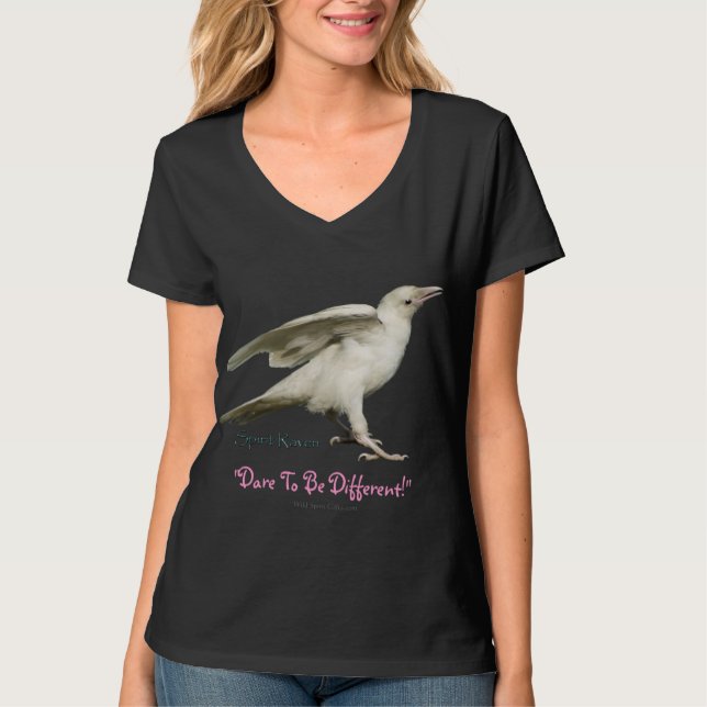 Camiseta OUSO SER DIFERENTE! Foto Raras White Raven (Frente)